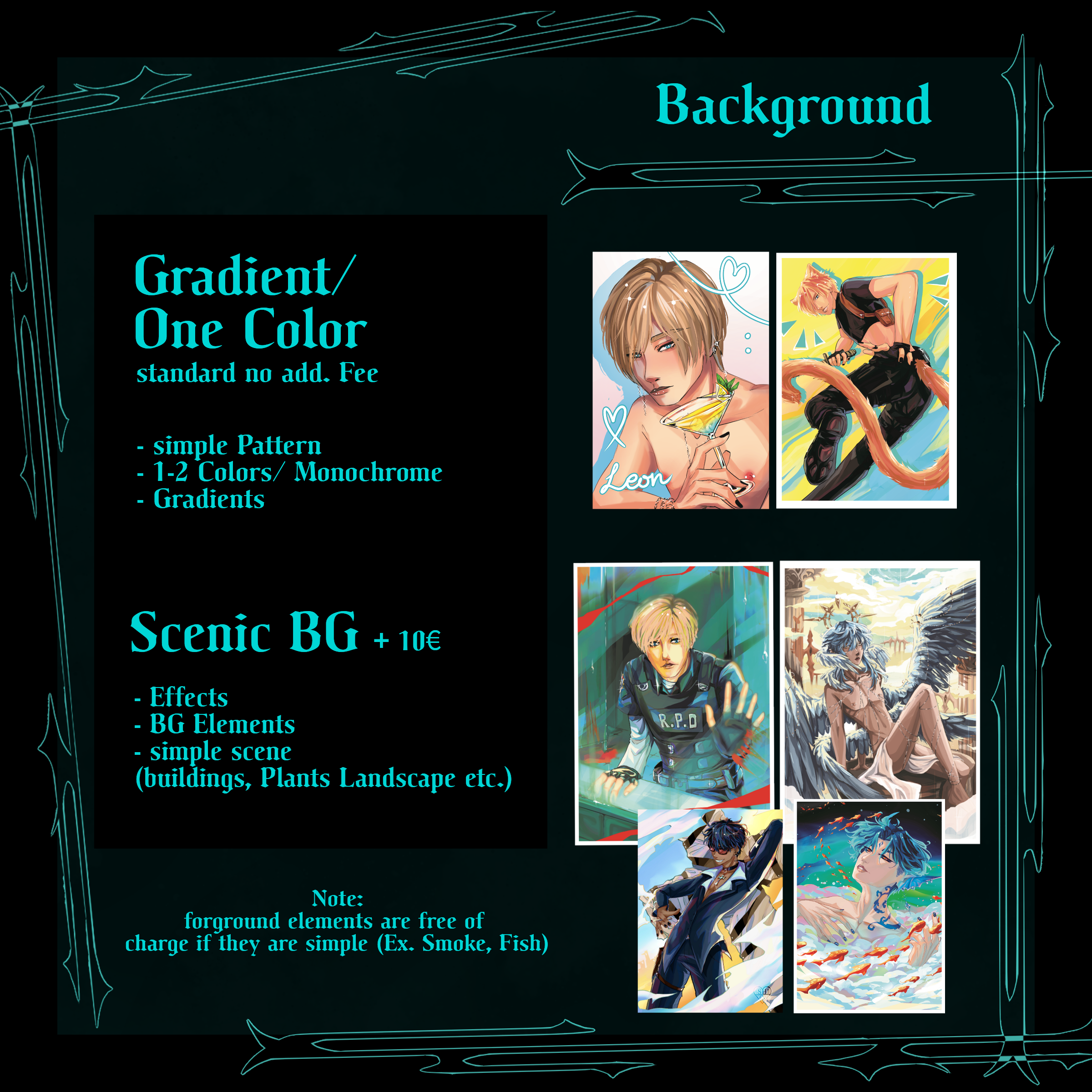 Information about Backgrounds example